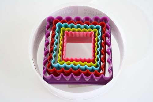 Colourful Square Cookie Cutter Set - Click Image to Close
